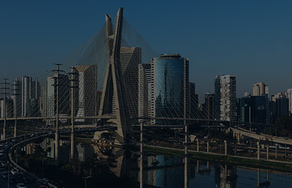 Imagem da Ponte Estaiada na cidade de São Paulo - Obras Icônicas